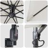 vidaXL Guarda-sol de Jardim Bege e Preto 248,5 x 247,5 x 160 cm