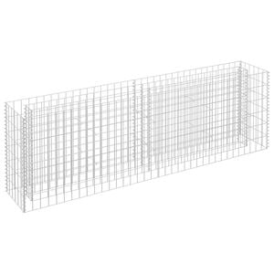 vidaXL Canteiro elevado/cesto gabi&atilde;o 180x30x60 cm a&ccedil;o galvanizado