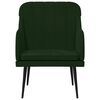 vidaXL Cadeira c/ apoio de bra&ccedil;os 63x76x80 cm veludo verde-escuro