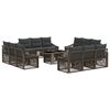 vidaXL Conjunto de Sof&aacute; de Jardim 13 unid. Cinza e Cinza Escuro
