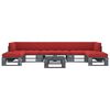 vidaXL 6 pcs conj. lounge paletes c/ almofad&otilde;es pinho impregnado cinza