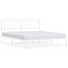 vidaXL Estrutura de cama com cabeceira 183x213 cm metal branco