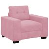 vidaXL Conjunto de Sof&aacute;s 3 pcs Rosa 221 x 80 x 80 cm Veludo