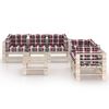 vidaxL Conjunto lounge de paletes p/ jardim 6 pcs c/ almofad&otilde;es pinho