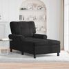 vidaXL Chaise Lounge com almofada Preto 91 x 157 x 91 cm Veludo