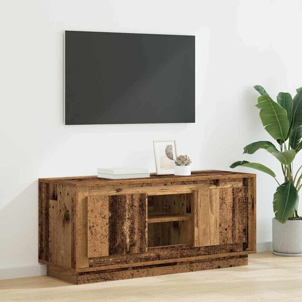 vidaXL Gabinete para TV Madeira Antiga 102 x 35 x 45 cm