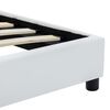 vidaXL Estrutura de cama 100x200 cm couro artificial branco