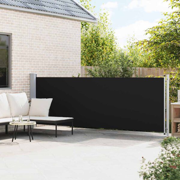 vidaXL Toldo lateral retr&aacute;til para p&aacute;tio 140x600 cm preto