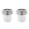 vidaXL Recipientes gastronorm 8 pcs GN 1/6 150 mm a&ccedil;o inoxid&aacute;vel