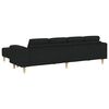 vidaXL Sof&aacute; de Sala de Estar 3 pcs Preto Poli&eacute;ster