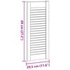 vidaXL Porta de armário com design de persiana 69x29,5 cm pinho maciço