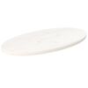 vidaXL Tampo de mesa oval 80x40x2,5 cm pinho maci&ccedil;o branco