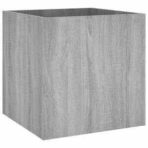 vidaXL Vaso/floreira 40x40x40 cm madeira processada sonoma cinzento