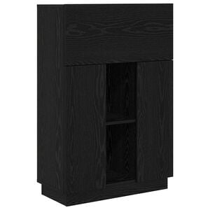 vidaXL Mesa Carvalho Preto 71.5 x 31.5 x 106.5 cm Derivados de Madeira