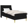 vidaXL Estrutura de cama com colch&atilde;o Preto 90 x 190 cm tecido