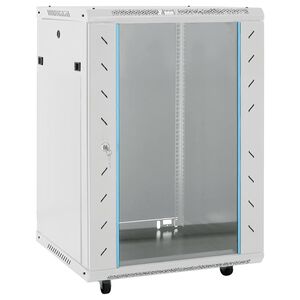 vidaXL Arm&aacute;rio bastidor 15U c/ p&eacute;s girat&oacute;rios 19" IP20 60x45x86 cm