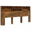 vidaXL Arm&aacute;rio de cabeceira 200x19x103,5 cm cor carvalho fumado