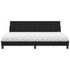 vidaXL Cama com colch&atilde;o Hanko 200x200 cm tecido preto