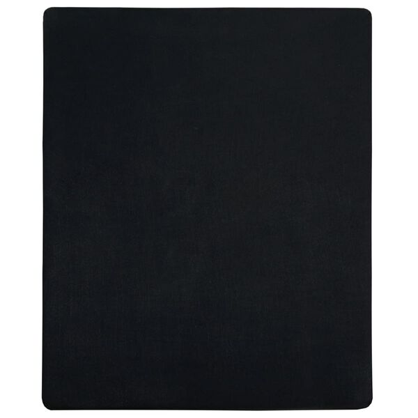 vidaXL Lençol ajustável 90x200 cm algodão jersey preto