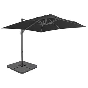 vidaXL Guarda-sol de jardim com base port&aacute;til antracite