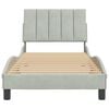 vidaXL Estrutura de cama sem colch&atilde;o Hanko 90x190 cm veludo cinzento-claro