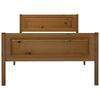 vidaXL Estrutura de cama 90x200 cm pinho maci&ccedil;o castanho mel