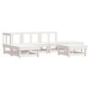 vidaXL 6 pcs conjunto lounge de jardim pinho maci&ccedil;o branco