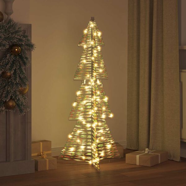 vidaXL &Aacute;rvore de Natal com 100 LEDs Branco quente 120 cm PET