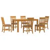 vidaXL Conjunto de sala de jantar 7 unid. Cinzento