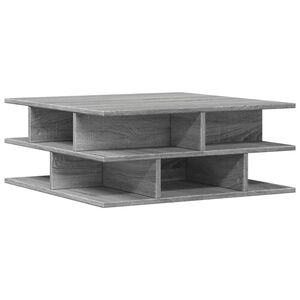 vidaXL Mesa de centro 70x70x29 cm derivados de madeira cinzento sonoma