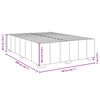 vidaXL Estrutura de cama sem colch&atilde;o 140x200 cm tecido cor creme