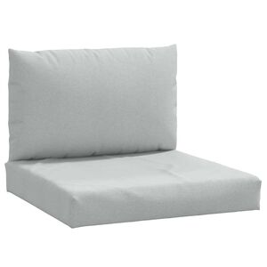 vidaXL Almofad&otilde;es de paletes 2 pcs mesclado tecido cinza-claro