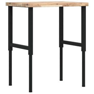 vidaXL Bancada retangular 80x60x(73-99,5) cm madeira de ac&aacute;cia maci&ccedil;a
