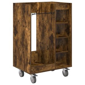 vidaXL Arm&aacute;rio de Golfe com roda Carvalho Defumado 65 x 45 x 98 cm