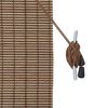 vidaXL Estores de rolo com cortinas Manual Castanho 80 x 160 cm Bambu