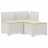 vidaXL Sof&aacute; de Jardim 3 Lugares com Almofadas visual Rattan 3 lugar PP