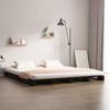 vidaXL Cama de paletes pequena de casal 120x190 cm pinho preto