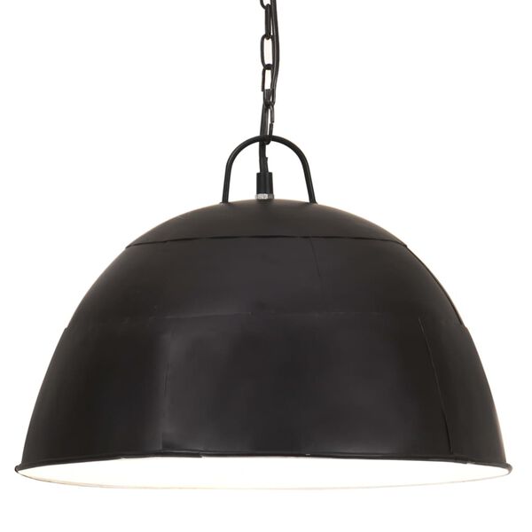 vidaXL Candeeiro suspenso vintage indust. redondo 25 W 41 cm E27 preto