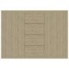 vidaXL Aparador 88x30x65 cm contraplacado cor carvalho sonoma