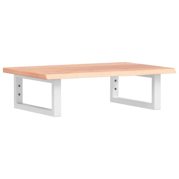 vidaXL Prateleira de parede p/ lavat&oacute;rio a&ccedil;o/madeira carvalho maci&ccedil;a