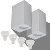 vidaXL Candeeiros parede LED superior/inferior p/ext., 2 pcs, quadrado