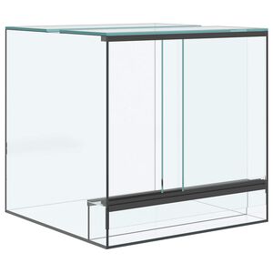 vidaXL Terr&aacute;rio com armazenamento Transparente 30 x 30 x 30 cm Vidro