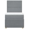 vidaXL Cama com molas/colch&atilde;o 100x200 cm tecido cinzento-claro