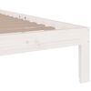 vidaXL Estrutura cama pequena solteiro 75x190 cm madeira maci&ccedil;a branco