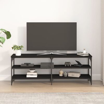 vidaXL Móvel para TV 140x30x50 cm derivados de madeira preto