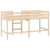 vidaXL Cama alta p/ criança c/ escada 80x200cm madeira de pinho maciça