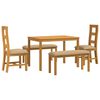 vidaXL Conjunto de sala de jantar 5 unid. Bege