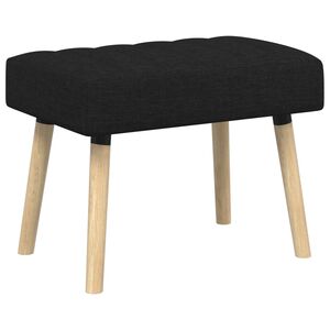 vidaXL Banco com tufting em canal Preto 60 x 40 x 45 cm Tecido