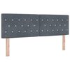 vidaXL Cabeceira LED com fitas LED Manual Cinza Escuro 144 cm Veludo