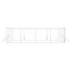 vidaXL Canil de exterior 8x8x2 m a&ccedil;o galvanizado prateado